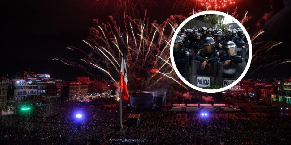 SSC-CDMX detalla el operativo para resguardar el Grito de Independencia en el Zócalo.