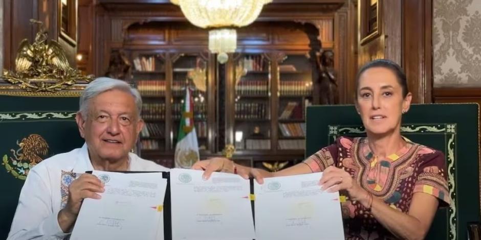 El presidente Andrés Manuel López Obrador firmó el decreto para la publicación en el Diario Oficial de la Federación de la reforma constitucional al Poder Judicial