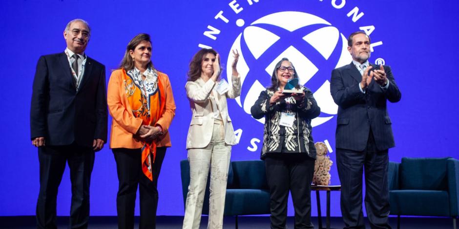 Norma Piña, ministra de la Suprema Corte de Justicia de la Nación  (SCJN) durante la inauguración de international Bar Association en el Centro de Convenciones Citibanamex.