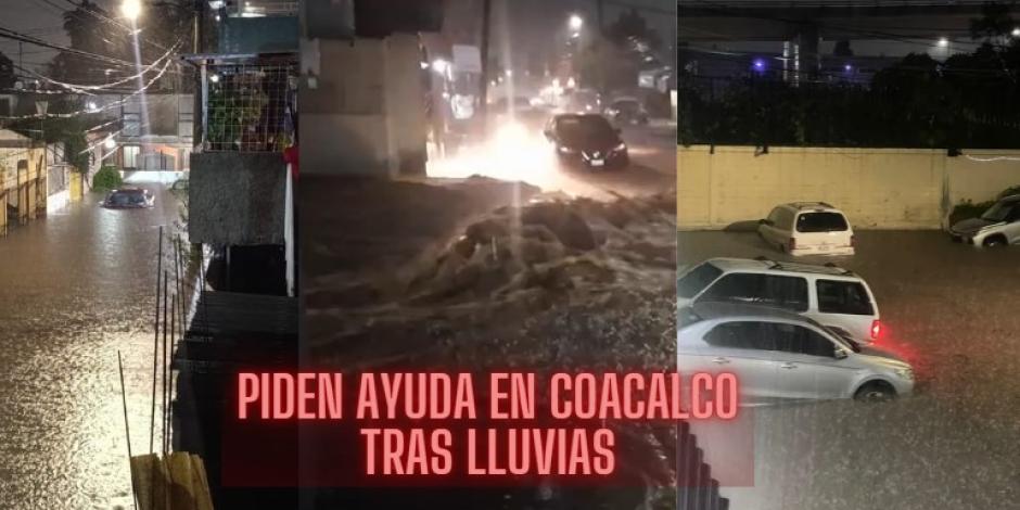 En Coacalco, el presidente municipal califica como 'históricas' las lluvias que se registraron este 15 de septiembre.