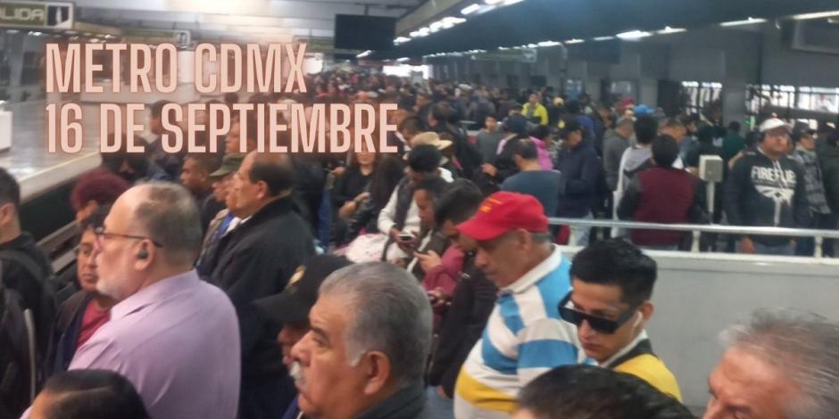 Usuarios del Metro CDMX denuncian retrasos en Línea 3.