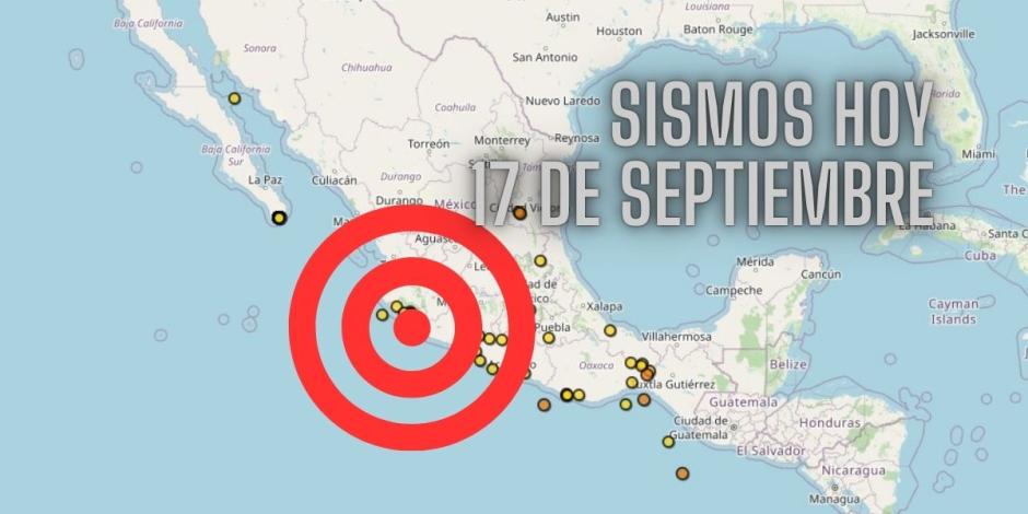 Este es el mapa de sismos en México hoy.