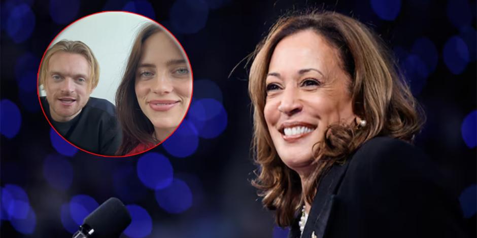 Billie Eilish y su hermano anunciaron que votarán por la demócrata Kamala Harris.