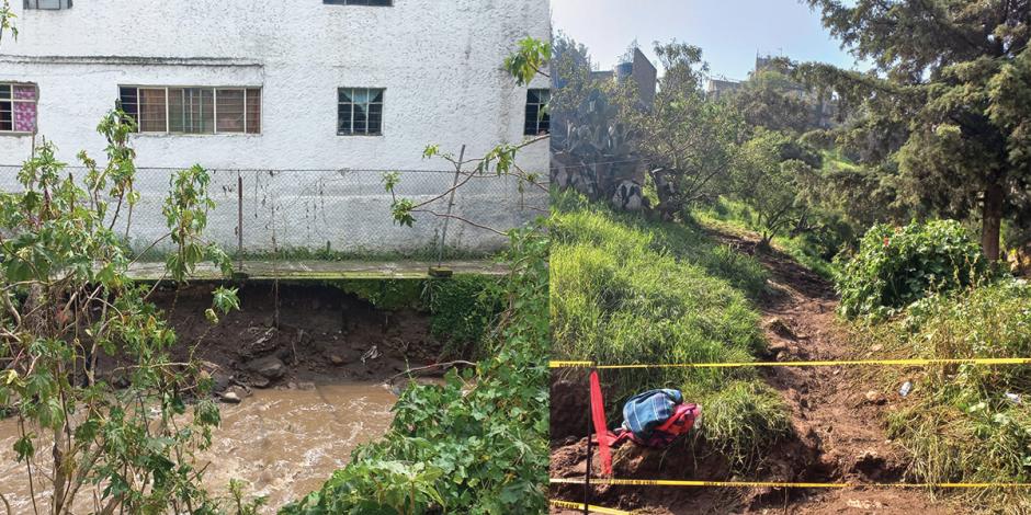 Deslave deja a cientos bajo riesgo entre el río y el cerro