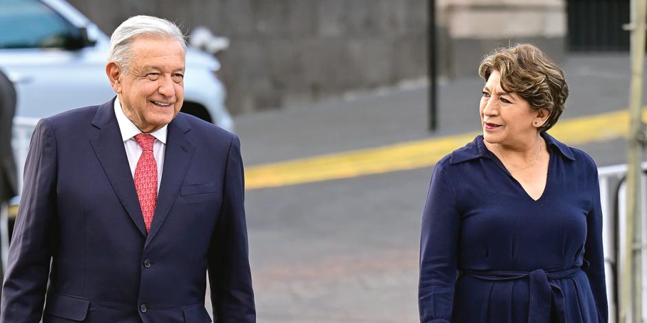 AMLO y la gobernadora del Edomex, Delfina Gómez, en una imagen de archivo.