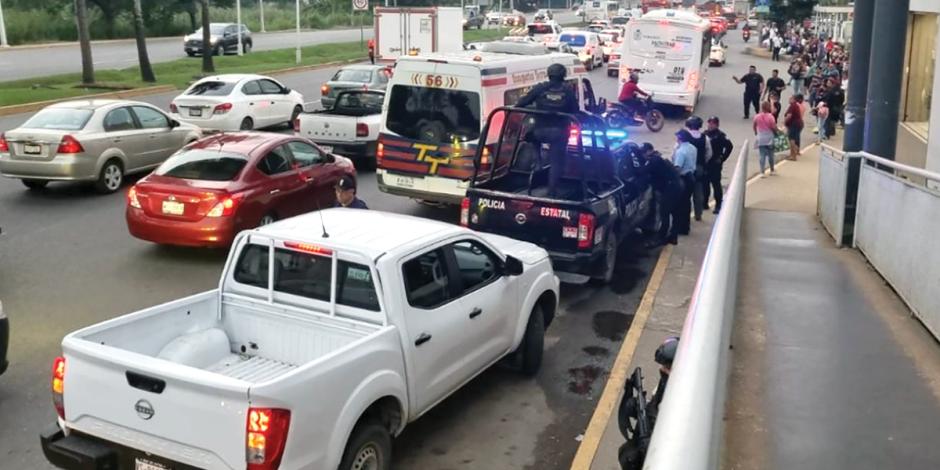 Cuerpos de seguridad se movilizaron para controlar la situación, ayer.