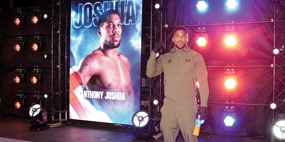 Anthony Joshua en la Odeon Luxe Leicester Square, el martes pasado.