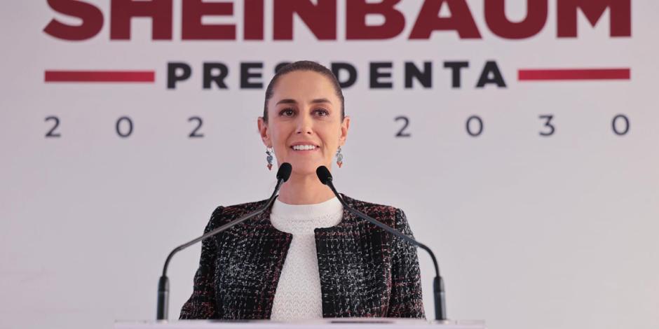 Claudia Sheinbaum, presidenta electa de México, durante una conferencia de prensa