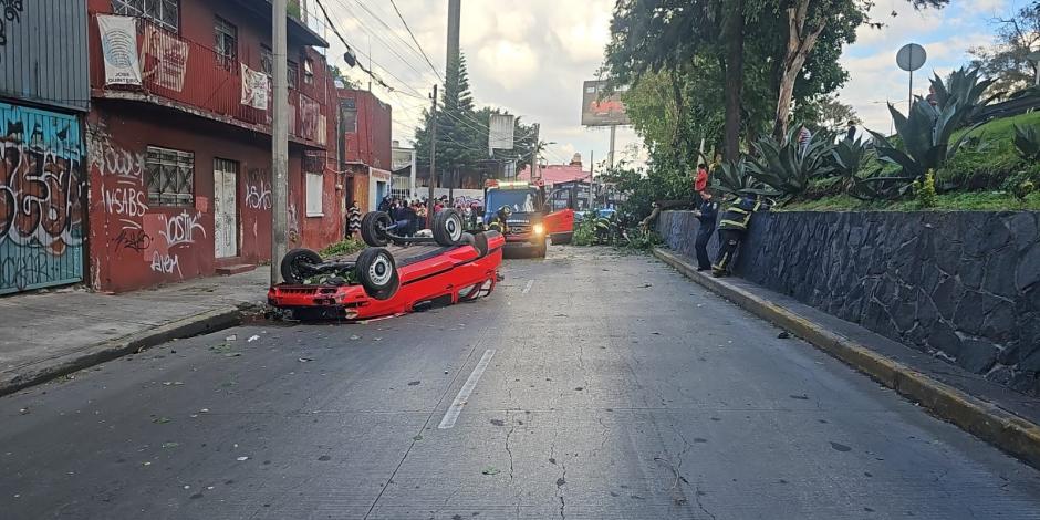 Se registra fuerte accidente en la alcaldía Iztapalapa