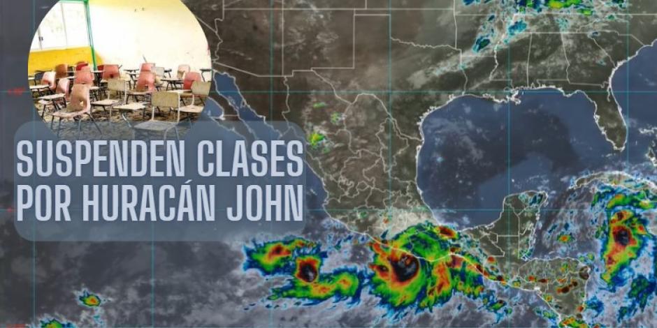 La suspensión de clases por el huracán "John" será este 24 de septiembre.