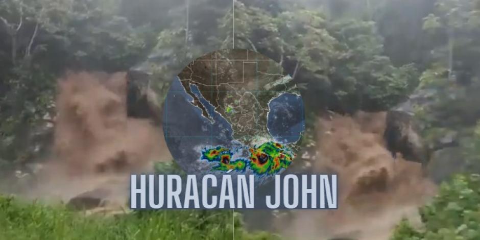 El huracán John tocará Pinotepa Nacional entre las 23:00 horas de hoy y las 01:00 horas de este martes.