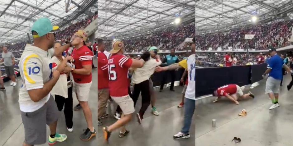 Fan de los Rams da brutal golpiza a una mujer y un hombre es noqueado