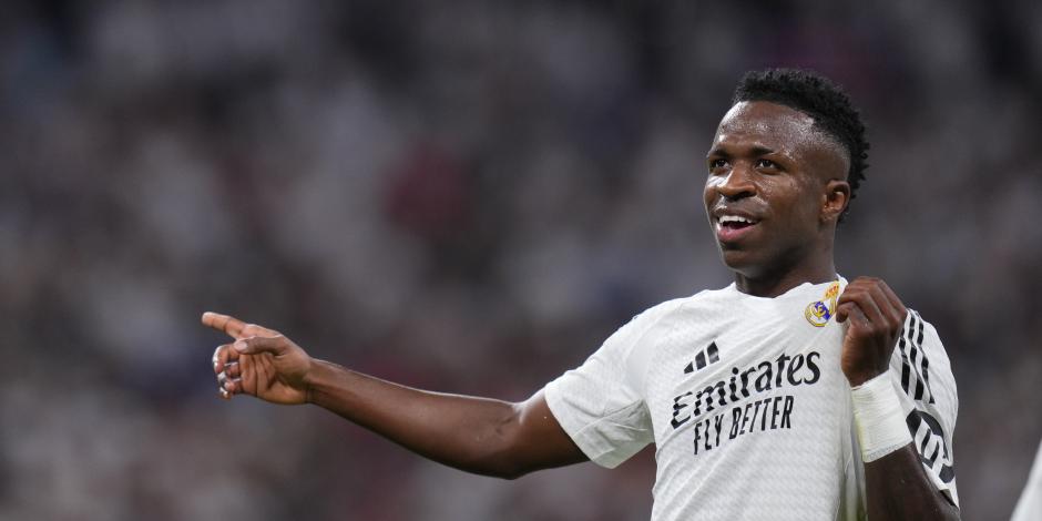 Vinicius Junior celebra un gol con el Real Madrid en LaLiga