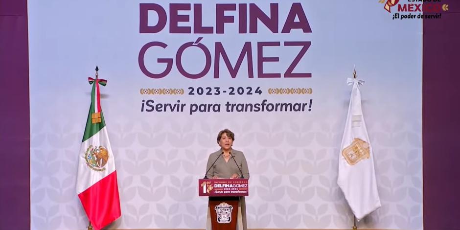 Delfina Gómez, gobernadora del Edomex.