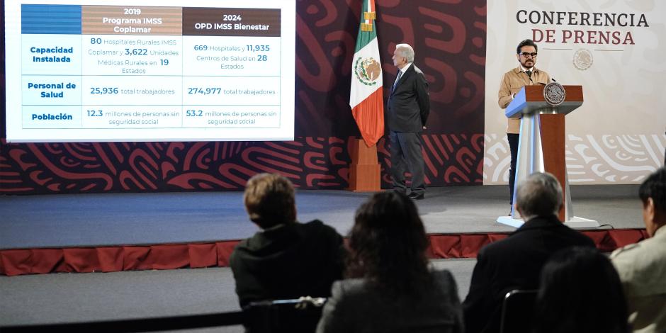 Durante la mañanera, Zoé Robledo informó los avances del IMSS Bienestar.