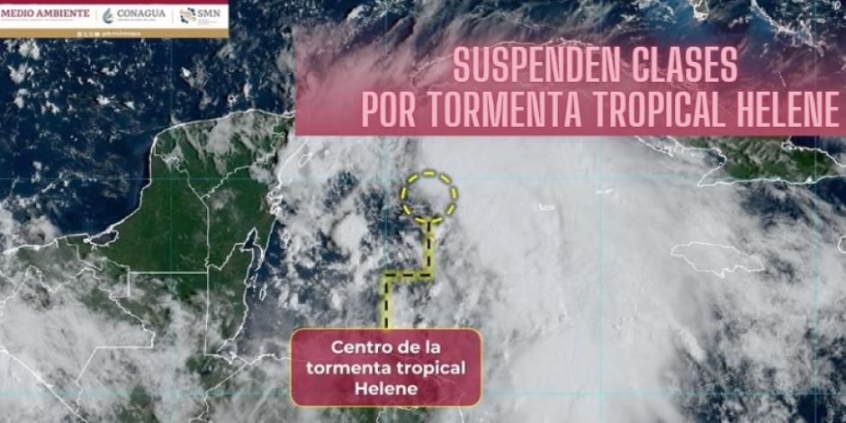 Las clases quedan suspendidas en algunos municipios ante las lluvias que traerá la tormenta tropical Helene.