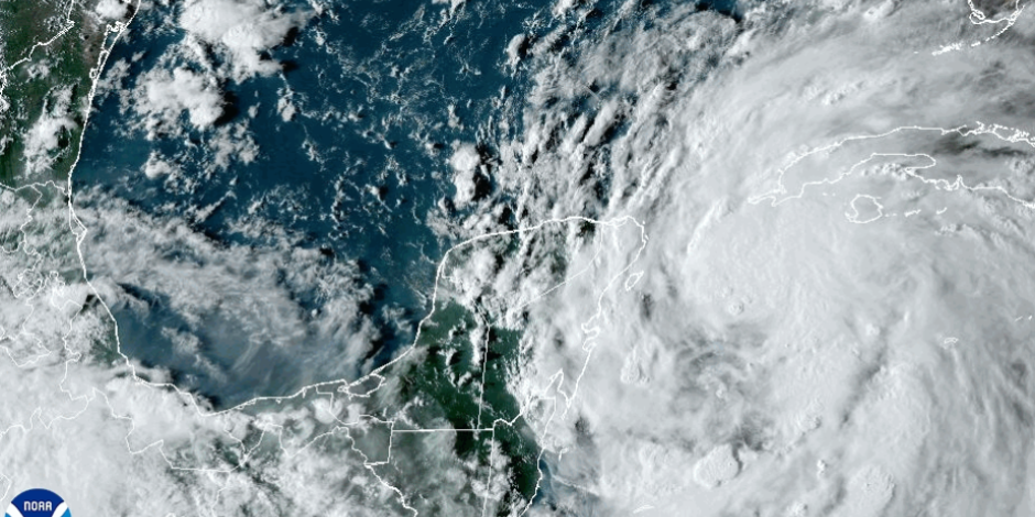 Así luce la tormenta tropical "Helene", que se acerca a Quintana Roo.