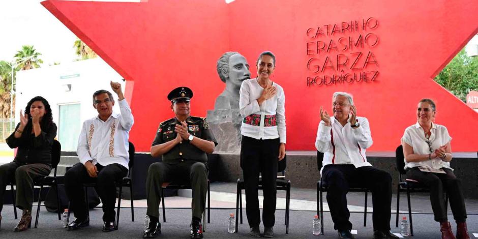 AMLO y Sheinbaum encabezaron la inauguración de la L3 del Cablebús.