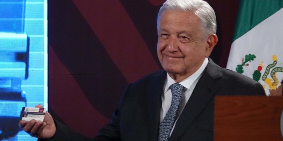 El Presidente Andrés Manuel López Obrador, durante su conferencia matutina.