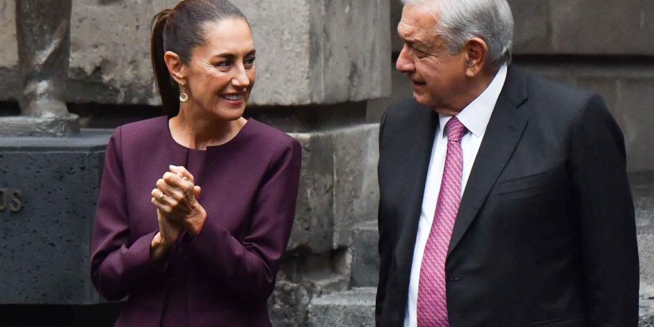 Andrés Manuel Lopez Obrador y Claudia Sheinbaum en inauguración del "Museo Vivo del Muralismo"