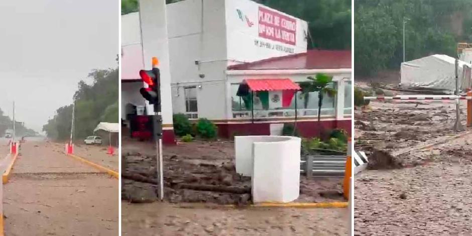 Cierran tramos de la autopista Chilpancingo – Acapulco ante derrumbes ocasionados por ‘Jhon’.