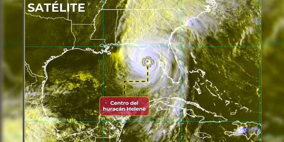 Huracán ‘Helene’ alcanza la categoría 4 en costas de Florida, EU.