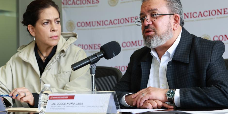 El secretario, Jorge Nuño Lara, ayer en conferencia de prensa.