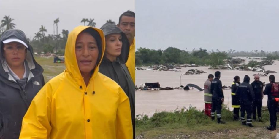 La alcaldesa Abelina López pide apoyo en Acapulco.