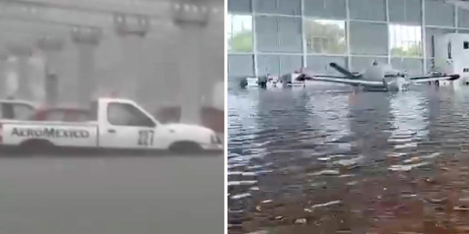 Aeropuerto Internacional de Acapulco, completamente inundado tras paso de ‘John’.