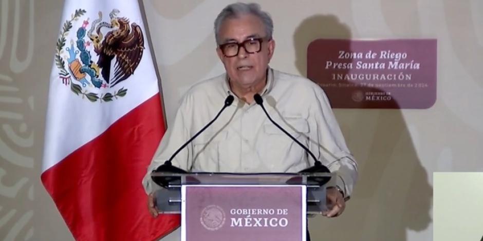 El gobernador Rocha Moya aseveró que la violencia en Sinaloa ya está "controlada".