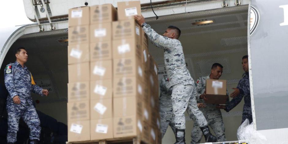 Guardia Nacional envía víveres para ayudar a las personas damnificadas en Guerrero.