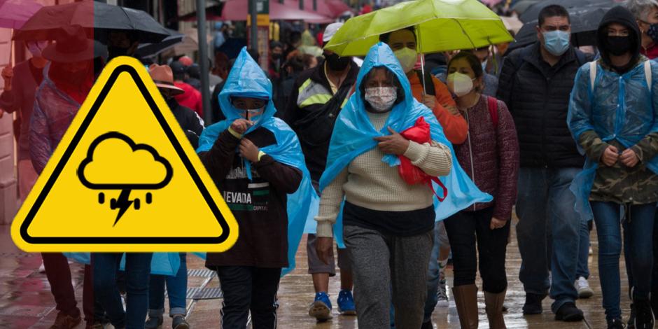 Este sábado persisten las lluvias en la Ciudad de México.