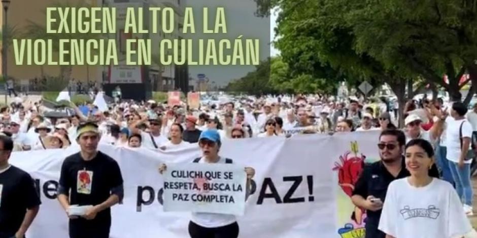 Este día, la gente salió a las calles para pedir alto a la violencia en Culiacán, Sinaloa.