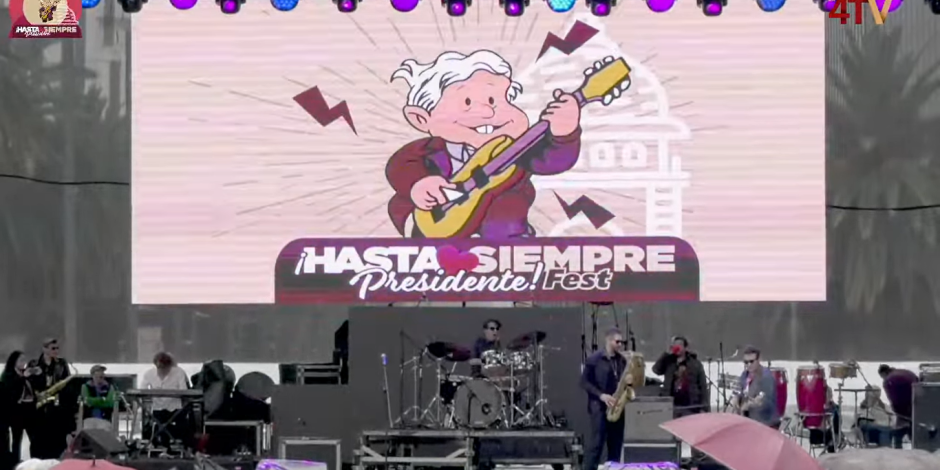 Despiden a AMLO con festival musical en Revolución 'Hasta siempre, presidente'