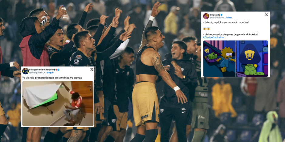 Pumas se lleva la victoria del Clásico Capitalino y deja los mejores memes