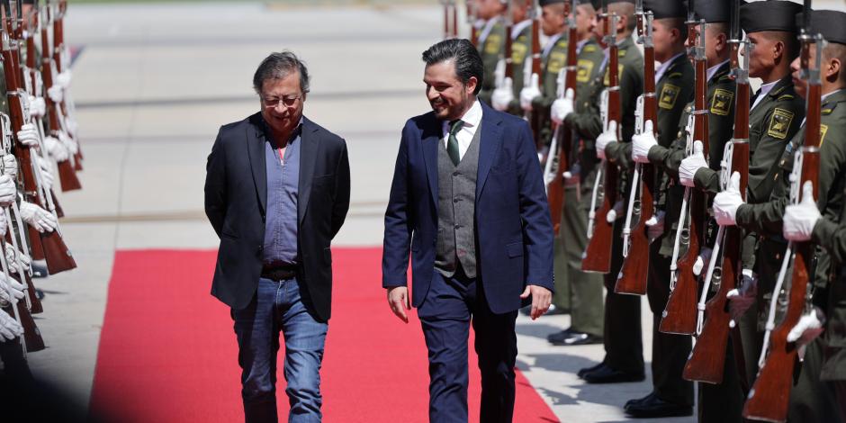 Gustavo Petro, presidente de Colombia llega a México