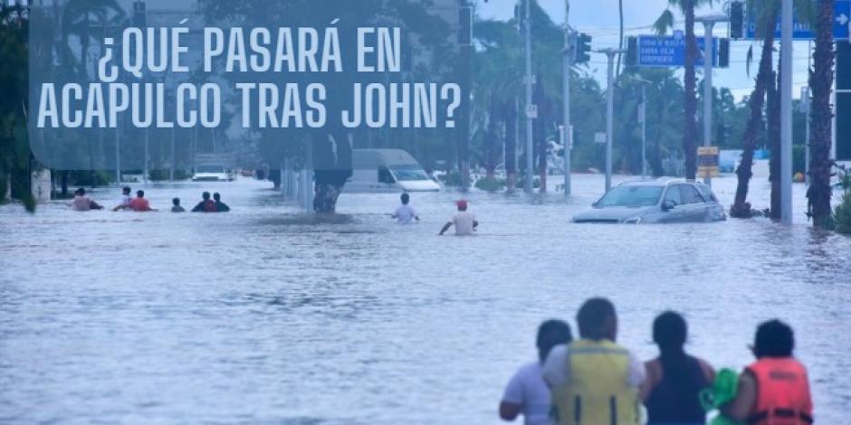 Acapulco intenta levantarse tras el impacto del huracán "John".