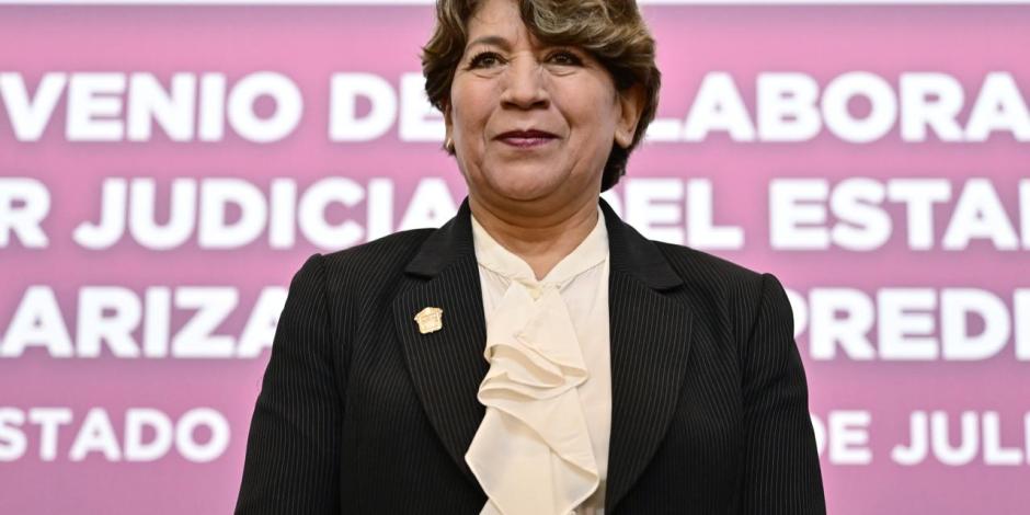 Delfina Gómez, gobernadora del Estado de México, ayer.