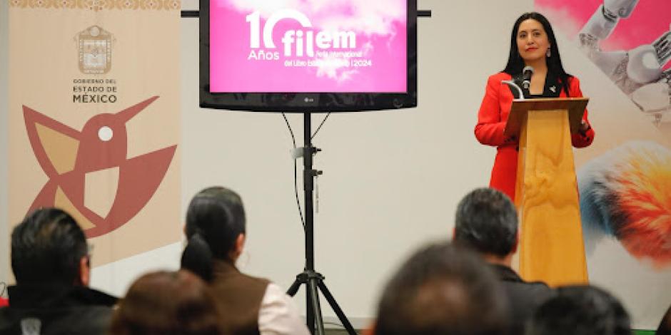 Así es como se anunció la décima edición de la Feria Internacional del Libro en el Estado de México.