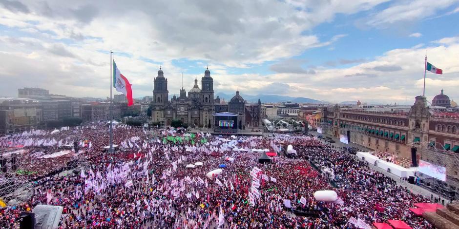 Evento de la Presidenta Sheinbaum en el Zócalo.