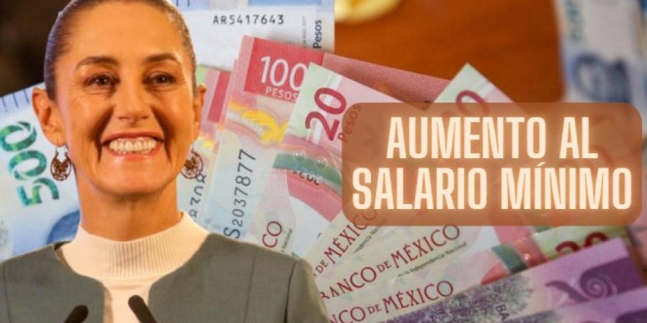 El aumento al salario mínimo sería de 12 por ciento, según el plan de Claudia Sheinbaum.