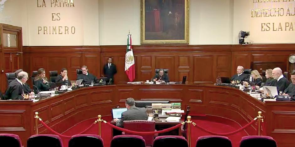 Sesión del pleno de la Suprema Corte de Justicia de la Nación, ayer.