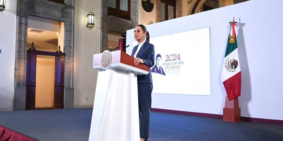 Claudia Sheinbaum, Presidenta de México, en Palacio Nacional,