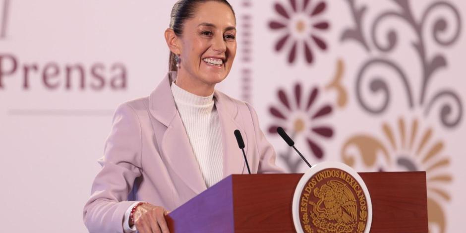 Claudia Sheinbaum en conferencia de prensa.