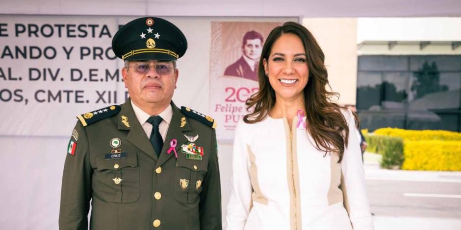 Libia Dennise García y Sedena afinan estrategia de seguridad para Guanajuato.