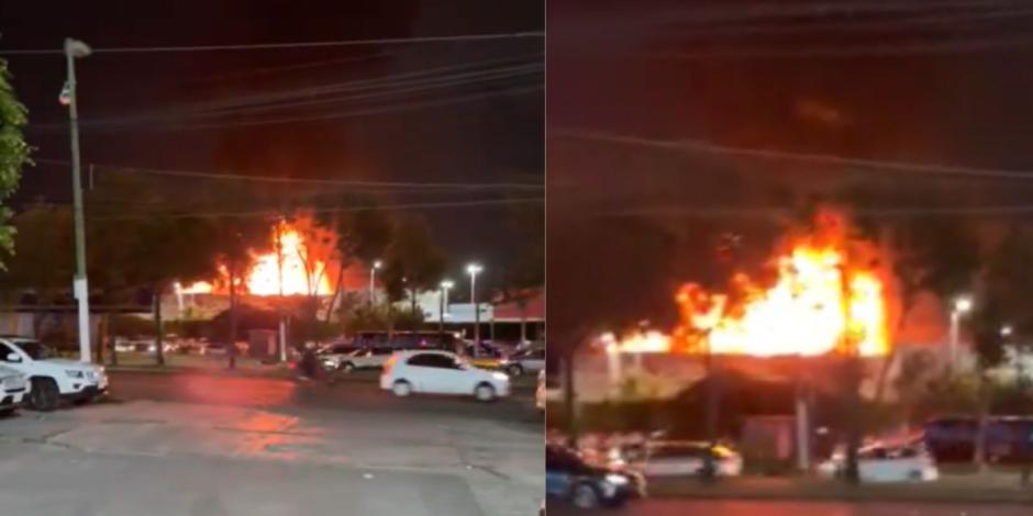 Esta noche se reportó un fuerte incendio en Zapopan, Jalisco.