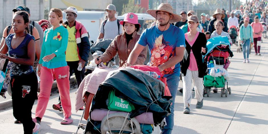 Cientos de migrantes indocumentados llegaron a Puebla el 19 de septiembre en su camino rumbo a Estados Unidos.