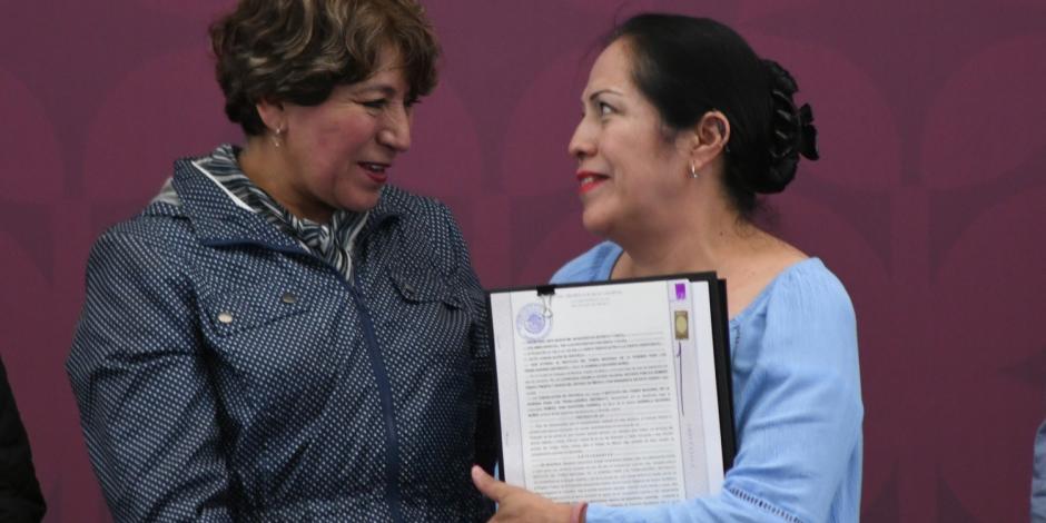 Delfina Gómez, gobernadora el Edomex, reafirmó su compromiso para llevar a cabo el programa masivo de escrituración.