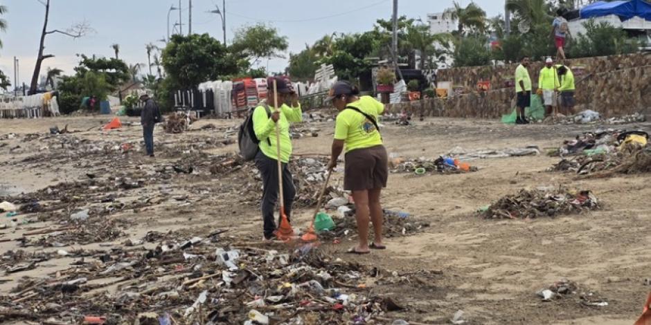 Recolectan 14 mil toneladas de residuos en Acapulco.