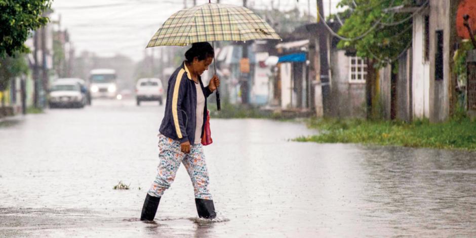 Depresión tropical en Coatzacoalcos, el pasado martes.